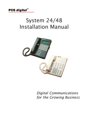 System 24/48 Installation Manual - Wedophones 