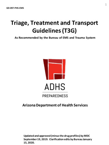 Triage, Treatment And Transport Guidelines
