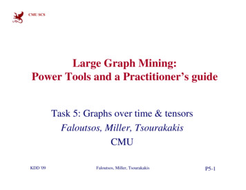 Large Graph Mining: Power Tools And A Practitioner's Guide - CMU