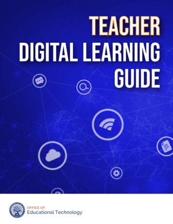Teacher Digital Learning Guide - Office Of Educational Technology