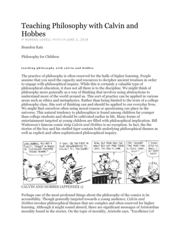 Teaching Philosophy With Calvin And Hobbes - World Culture