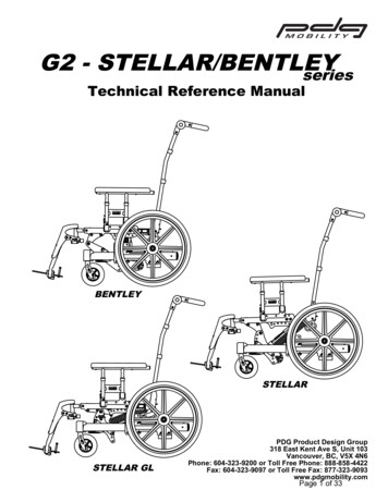 G2 - STELLAR/BENTLEY Series Technical Reference Manual