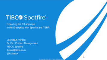 To The Enterprise With Spotfire And TERR TIBCO Spotfire