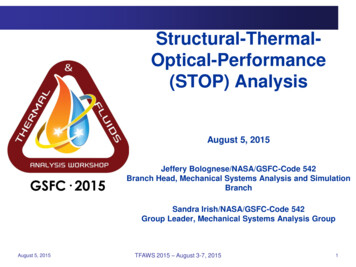 Structural-Thermal- Optical-Performance (STOP) Analysis