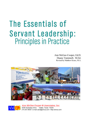 The Essentials Of Servant Leadership Final