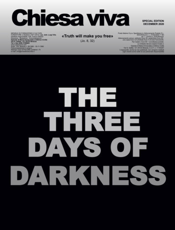THE THREE DAYS OF DARKNESS - Cor Mariae