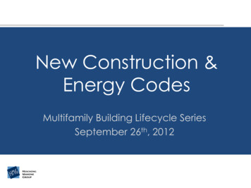 New Construction & Energy Codes - HMG