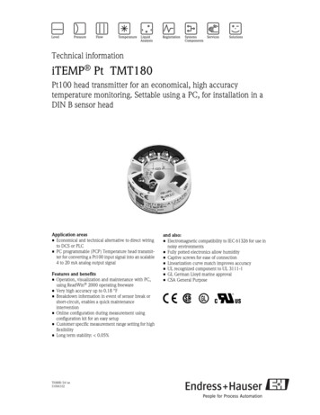 Pt100 Head Transmitter For An Economical, High Accuracy Temperature .