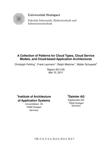 Technical Report Cloud Architectural Pattern - Uni-stuttgart.de