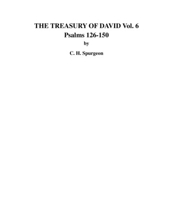 THE TREASURY OF DAVID Vol. 6 Psalms 126-150 - Chuck Norris