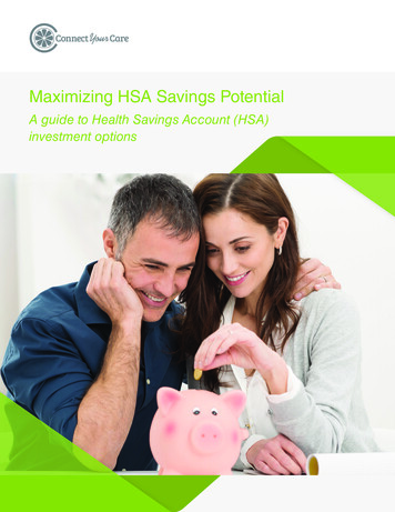 Maximizing HSA Savings Potential - Optum Financial