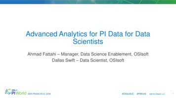 Advanced Analytics For PI Data For Data Scientists - OSIsoft
