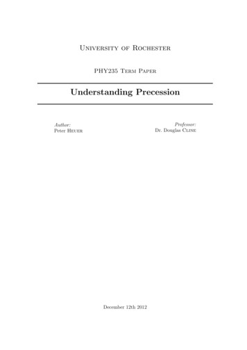 Understanding Precession - University Of California, Los Angeles