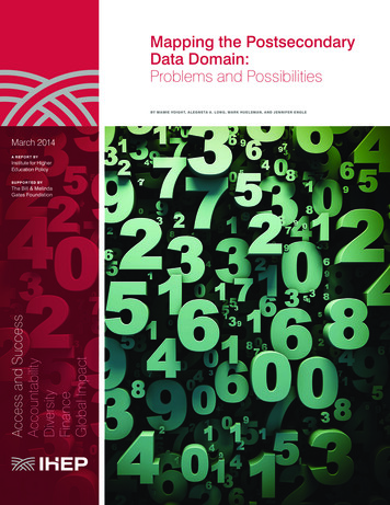 Mapping The Postsecondary Data Domain: Problems And Possibilities