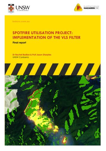 Spotfire Utilisation Project: Implementation Of The Vls Filter