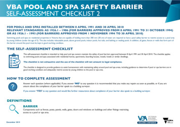 Pool And Spa Safety Barrier Self Assessment - Checklist 2