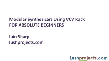 Modular Synthesizers Using VCV Rack FOR ABSOLUTE BEGINNERS Iain Sharp
