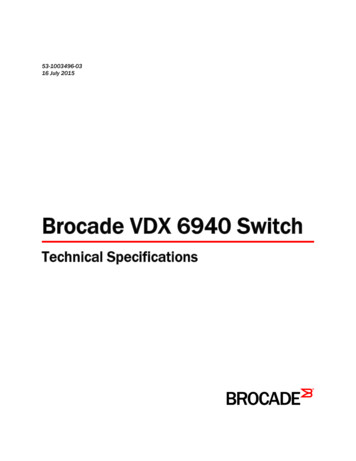 Brocade VDX 6940 Switch Technical Specifications - Fujitsu