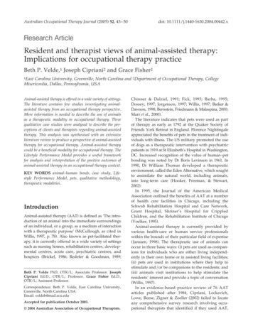 Resident And Therapist Views Of Animal-assisted Therapy: Implications .
