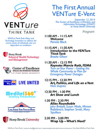 VENTure E-Vent Program V - Stony Brook University