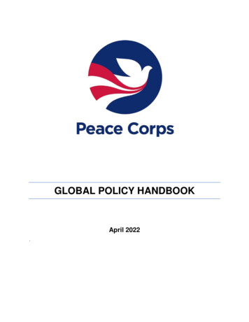 GLOBAL POLICY Handbook - Peace Corps