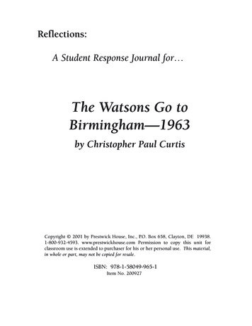 The Watsons Go To Birmingham—1963 - Tpet 