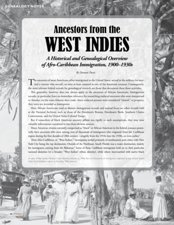 Ancestors From The WEST INDIES - Archives