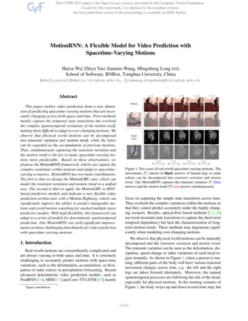 MotionRNN: A Flexible Model For Video Prediction With Spacetime-Varying .