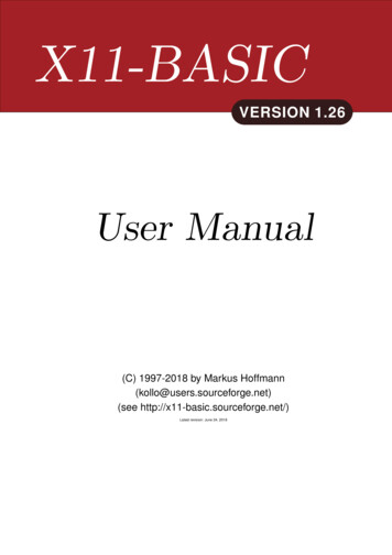 UserManual - X11-Basic: BASIC For UNIX