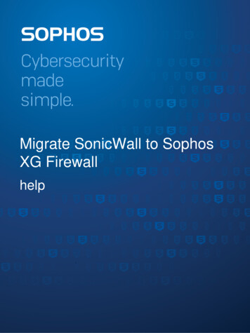 Migrate SonicWall To Sophos XG Firewall