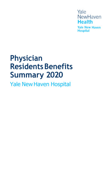 Physician Residents Benefits Summary 2020