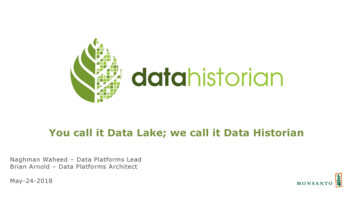 You Call It Data Lake; We Call It Data Historian - O'Reilly Media