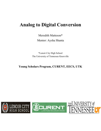 Analog To Digital Conversion - University Of Tennessee