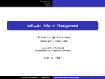 Software Release Management - Paris-Lodron-Universität Salzburg