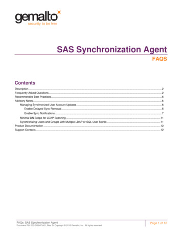 SAS Synchronization Agent - Thales Group