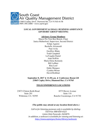 AQMD - LGSBA Agenda - South Coast Air Quality Management District