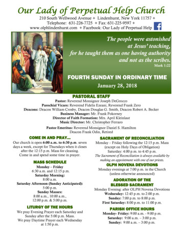 Our Lady Of Perpetual Help Church Page 1 - Olphlindenhurst 