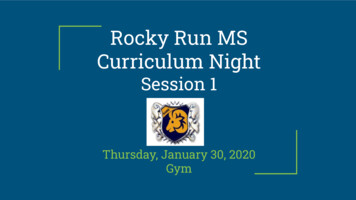 Curriculum Night Rocky Run MS Session 1