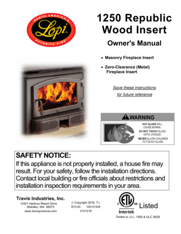 1250 Republic Wood Insert - Travis Industries