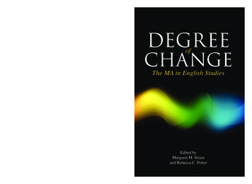 Degree Of Change CoverSpread.qxp Layout 1 10/20/16 10:55 AM Page . - NCTE
