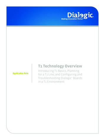 T1 Technology Overview - DialogicInc