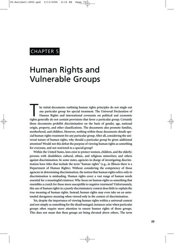 Human Rights And Vulnerable Groups - SAGE Publications Inc