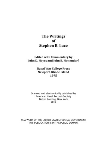 The Writings Of Stephen B. Luce - Ibiblio