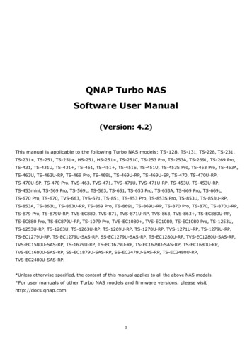 QNAP Turbo NAS Software User Manual - Gluhcdn.azureedge 
