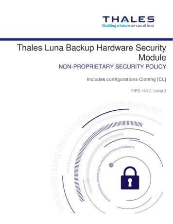 Thales Luna Backup Hardware Security Module - NIST