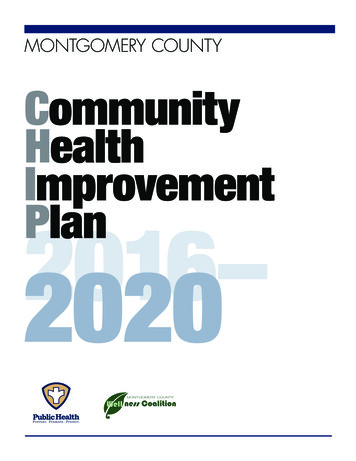 MONTGOMERY COUNTY Community Health Improvement Plan 20202016-