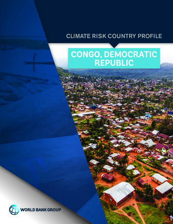 CONGO, DEMOCRATIC REPUBLIC - World Bank