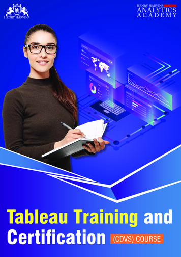 Tableau Training And Certification