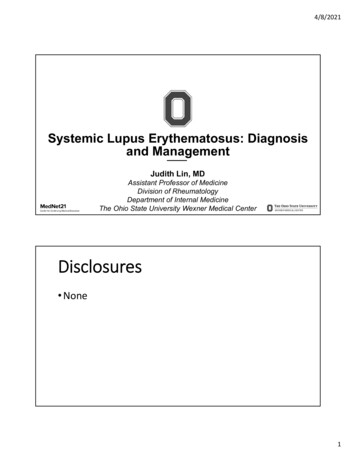 Systemic Lupus Erythematosus: Diagnosis And Management