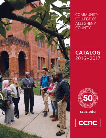 2016-2017 - Catalog.ccac.edu